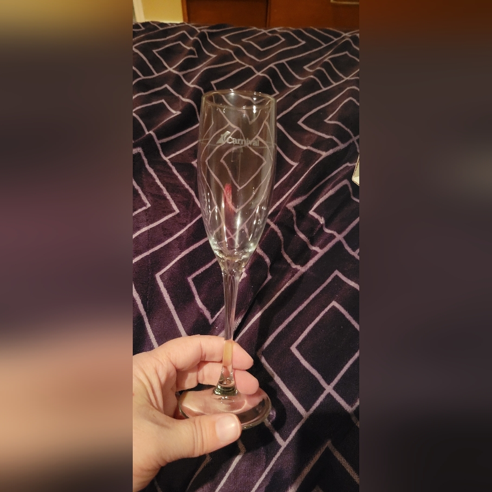 NIB Pair of Carnival Champagne Flutes Wine Glasses